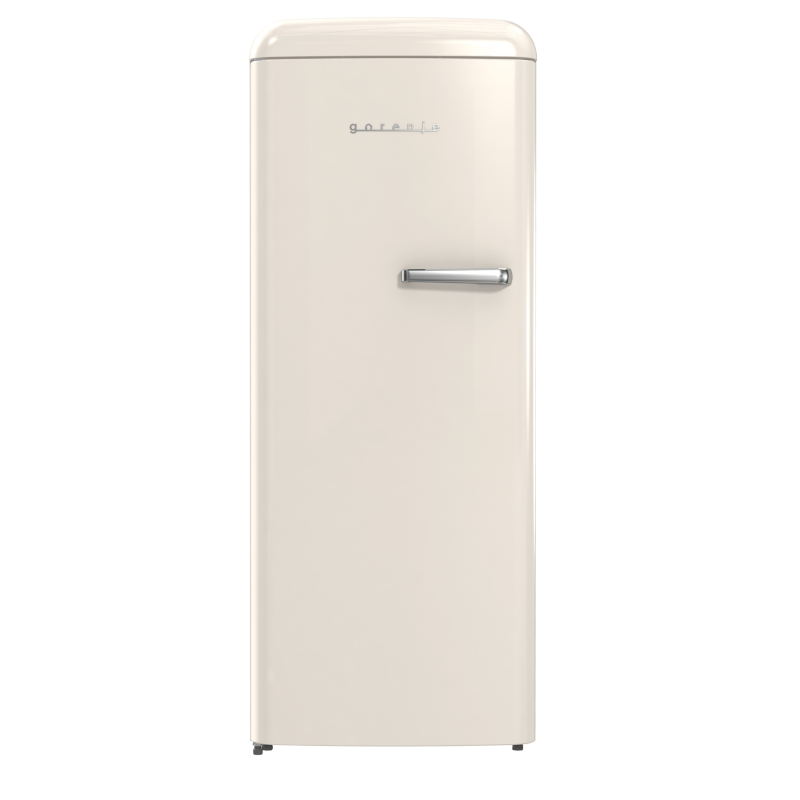 GORENJE ORB615DC-L Retro Collection Kühlschrank (126,2 kWh/Jahr, D, 1525 mm hoch, Helles Beige)