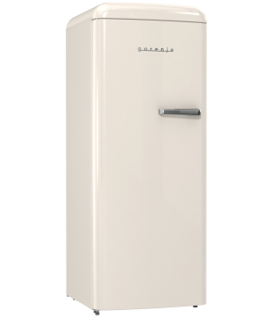 GORENJE ORB615DC-L Retro Collection Kühlschrank (126,2 kWh/Jahr, D, 1525 mm hoch, Helles Beige)