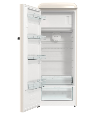GORENJE ORB615DC-L Retro Collection Kühlschrank (126,2 kWh/Jahr, D, 1525 mm hoch, Helles Beige)