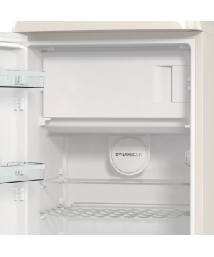 GORENJE ORB615DC-L Retro Collection Kühlschrank (126,2 kWh/Jahr, D, 1525 mm hoch, Helles Beige)