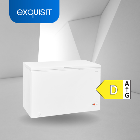 EXQUISIT GT320-030D weiss Gefriertruhe (D, 232,50 kWh/Jahr, 300 Liter, 850 mm hoch)