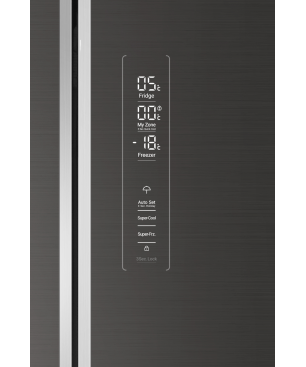 HAIER HTF-508DGS7 French Door Kühlgefrierkombination (F, 1900 mm hoch, Iconic Glas Grey)