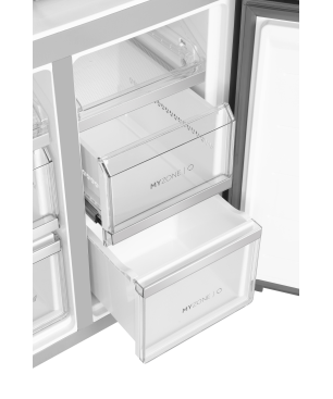 HAIER HTF-508DGS7 French Door Kühlgefrierkombination (F, 1900 mm hoch, Iconic Glas Grey)