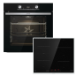 GORENJE Black Steam Pyro, Einbauherdset (Induktions-Kochfeld, A+, 77 Liter) GORENJE Black Steam Pyro, Einbauherdset (Induktions-Kochfeld, A+, 77 Liter)