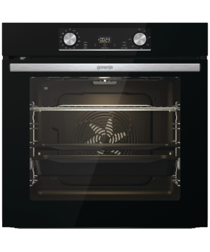 GORENJE Black Steam Pyro, Einbauherdset (Induktions-Kochfeld, A+, 77 Liter)