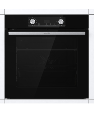 GORENJE Black Steam Pyro, Einbauherdset (Induktions-Kochfeld, A+, 77 Liter)