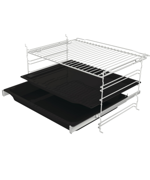 GORENJE Black Steam Pyro, Einbauherdset (Induktions-Kochfeld, A+, 77 Liter)
