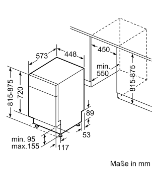 SIEMENS SR43HS64KE iQ300 Geschirrspüler (unterbaufähig, 448 mm breit, 45 dB (A), E)