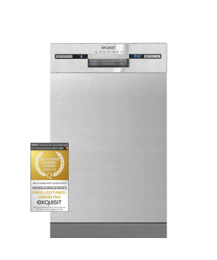 EXQUISIT EGSP9309-EF-030E inox Geschirrspüler (Einbaugerät (Besteckkorb, 448 mm breit, 47 dB (A), E)