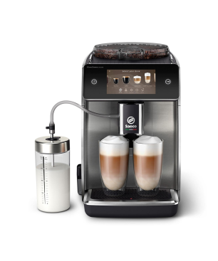 SAECO SM 6685/00 GRAN AROMA DLX Kaffeevollautomat Klavierlack-Schwarz/Edelstahl-Front