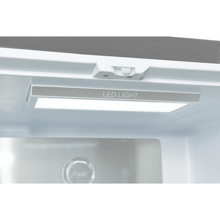 EXQUISIT FD490-160-WS-200E inoxlook French Door (307,42 kWh/Jahr, E, 1830 mm hoch, Edelstahloptik)