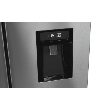 EXQUISIT FD490-160-WS-200E inoxlook French Door (307,42 kWh/Jahr, E, 1830 mm hoch, Edelstahloptik)