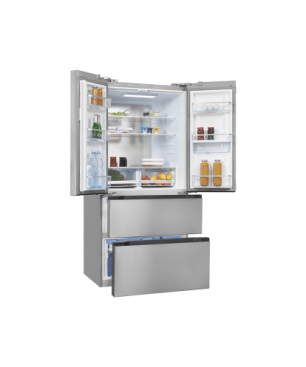 EXQUISIT FD490-160-WS-200E inoxlook French Door (307,42 kWh/Jahr, E, 1830 mm hoch, Edelstahloptik)