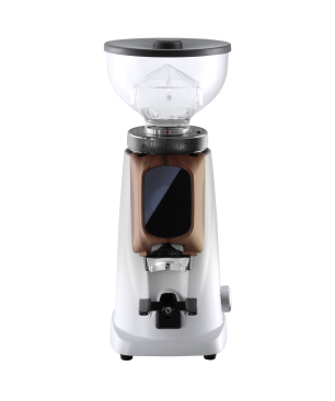 FIORENZATO AllGround Arctic White Walnuß Kaffeemühle Artic Weiß matt Walnuß (250 Watt, 64mm mit Titanbeschichtung)