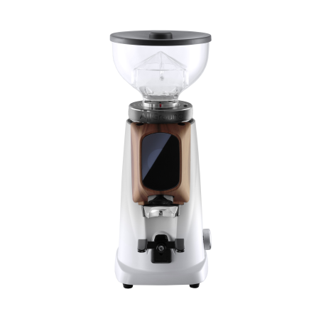 FIORENZATO AllGround Arctic White Walnuß Kaffeemühle Artic Weiß matt Walnuß (250 Watt, 64mm mit Titanbeschichtung)