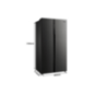 IDEA MDRS710FGF28 Side by Side Kühl-Gefrierkombination (F, 1765 mm hoch, Dark Inox)
