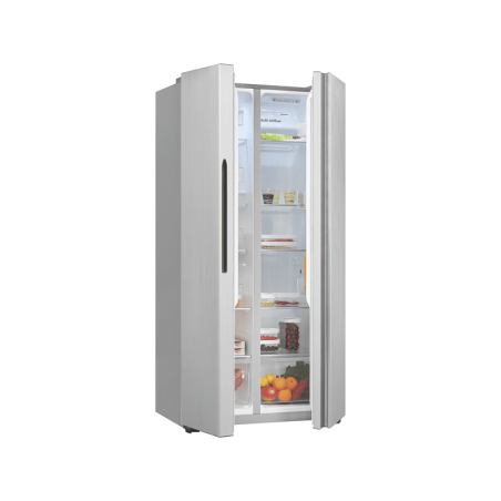 EXQUISIT SBS46-010F inoxlook Kühlgefrierkombination (289,13 kWh/Jahr, F, 1780 mm hoch, Edelstahloptik)