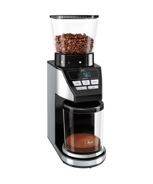 MELITTA 1027-01 E CALIBRA ELEK KAFFEEMUEHLE Kaffeemühle Schwarz/Edelstahl (160 Watt, Kegelmahlwerk aus Stahl)
