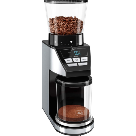 MELITTA 1027-01 E CALIBRA ELEK KAFFEEMUEHLE Kaffeemühle Schwarz/Edelstahl (160 Watt, Kegelmahlwerk aus Stahl)