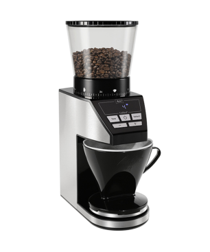 MELITTA 1027-01 E CALIBRA ELEK KAFFEEMUEHLE Kaffeemühle Schwarz/Edelstahl (160 Watt, Kegelmahlwerk aus Stahl)