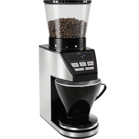 MELITTA 1027-01 E CALIBRA ELEK KAFFEEMUEHLE Kaffeemühle Schwarz/Edelstahl (160 Watt, Kegelmahlwerk aus Stahl)