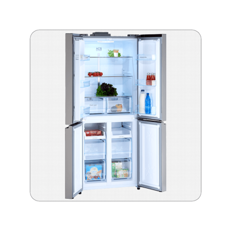 WOLKENSTEIN WCD400A++NF IX Side-by-Side (331 kWh/Jahr, F, 184,50 cm hoch, Inox)