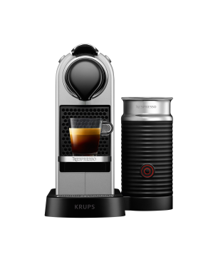 KRUPS XN761B Nespresso New CitiZ & Milk Kapselmaschine Silber/Schwarz