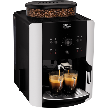 KRUPS EA8118 Arabica Quattro Force Kaffeevollautomat Schwarz/Silber