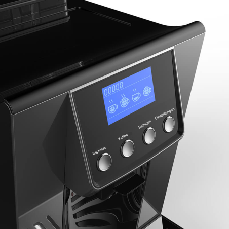 ACOPINO Latina Kaffeevollautomat schwarz/ silber