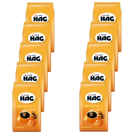 JACOBS CAFÉ HAG Klassisch Mild 10x1 kg Filterkaffee (Filtermaschinen, French Press)
