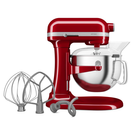KITCHENAID 5KSM60SPXEER Küchenmaschine Empire Rot (Rührschüsselkapazität: 5,6 Liter, 375 Watt)