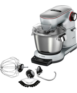 BOSCH MUM9AX5S00 OptiMUM Küchenmaschine Platinsilber (Rührschüsselkapazität: 5,5 Liter, 1500 Watt)