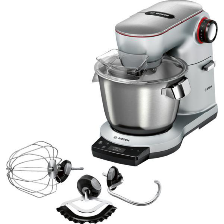 BOSCH MUM9AX5S00 OptiMUM Küchenmaschine Platinsilber (Rührschüsselkapazität: 5,5 Liter, 1500 Watt)
