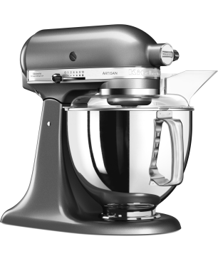 KITCHENAID 5KSM175PSEMS Küchenmaschine Medallion Silber (Rührschüsselkapazität: 4,8 Liter, 300 Watt)