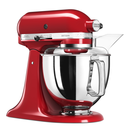 KITCHENAID 5KSM175PSEER Artisan Küchenmaschine Empire Rot (Rührschüsselkapazität: 4,8 Liter, 300 Watt)