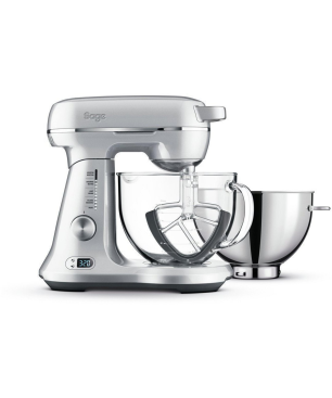 SAGE SEM825BAL2EEU1 BAKERY BOSS Küchenmaschine Silber (Rührschüsselkapazität: 4,7 Liter, 1200 Watt)