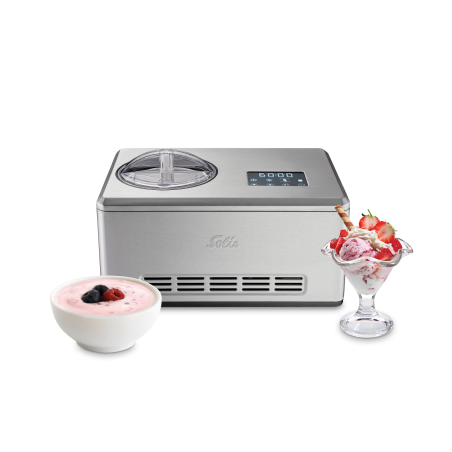 SOLIS OF SWITZERLAND Gelateria Pro Touch 8502 Eismaschine (200 Watt, Silber)