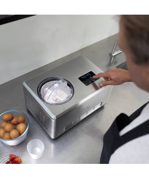 SOLIS OF SWITZERLAND Gelateria Pro Touch 8502 Eismaschine (200 Watt, Silber)