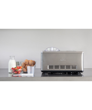 SOLIS OF SWITZERLAND Gelateria Pro Touch 8502 Eismaschine (200 Watt, Silber)