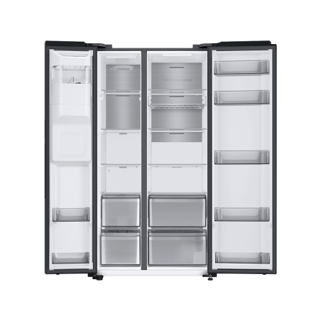 SAMSUNG RS6GA8842B1/EG Side-by-Side (D, 1780 mm hoch, Premium Black Steel/Schwarz)