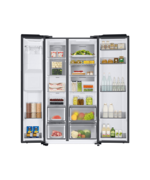 SAMSUNG RS6GA8842B1/EG Side-by-Side (D, 1780 mm hoch, Premium Black Steel/Schwarz)