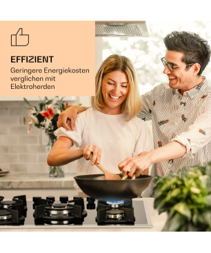 KLARSTEIN Goldflame 5 Prime Gaskochfeld (Kochfelder: 5)