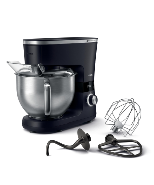 PHILIPS HR 7962/01 1000W 5,5L Küchenmaschine Schwarz (Rührschüsselkapazität: 5,5 Liter, 1000 Watt)
