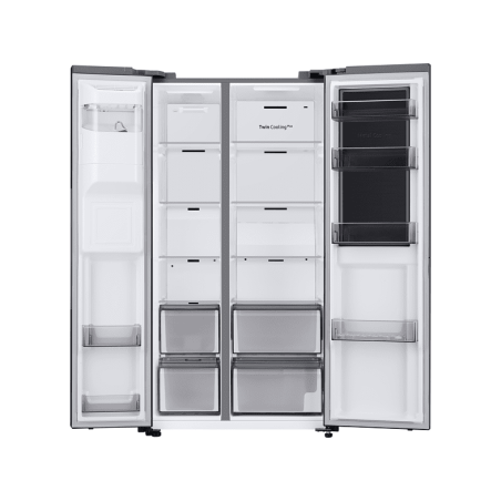 SAMSUNG RH68B8821B1/EG Side-by-Side (E, 1780 mm hoch, Premium Black Steel/Urban Silver)