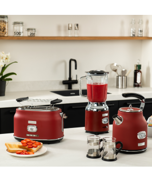 WESTINGHOUSE WES08 Wasserkocher Toaster Mixer Set rot (815 Watt, Schlitze: 2)