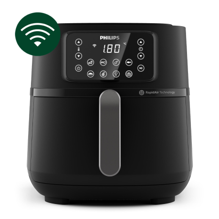 PHILIPS HD9285/90 Connected Airfryer XXL Series 5000 7.2L Heißluftfritteuse 2000 Watt Schwarz/Dunkles Silber