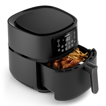 PHILIPS HD9285/90 Connected Airfryer XXL Series 5000 7.2L Heißluftfritteuse 2000 Watt Schwarz/Dunkles Silber