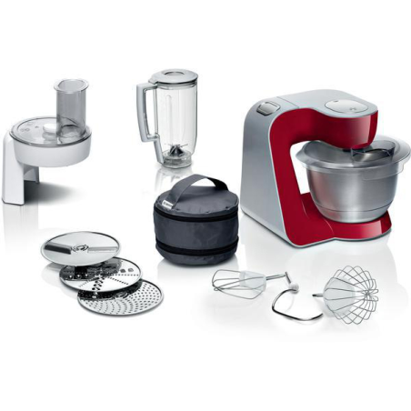 BOSCH MUM58720 Küchenmaschine Deep Red (Rührschüsselkapazität: 3,9 Liter, 1000 Watt)