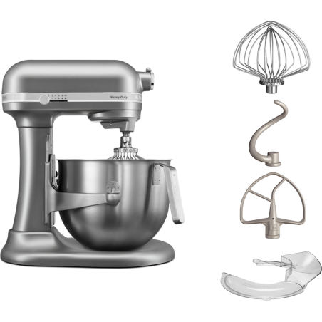 KITCHENAID 5KSM7591XESL 6,9L HEAVY DUTY SILBER Küchenmaschine Silber (Rührschüsselkapazität: 6,9 Liter, 500 Watt)