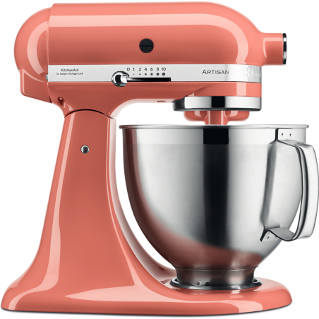 KITCHENAID Artisan 4,8 Liter - 5KSM185PSEPH Küchenmaschine Koralle (300 Watt)